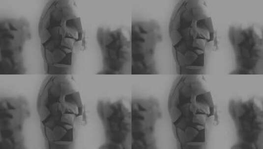 头型，机器人，面部，3d高清在线视频素材下载