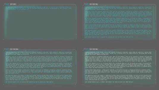 具有扫描效果的大型文本数组解码窗口高清在线视频素材下载