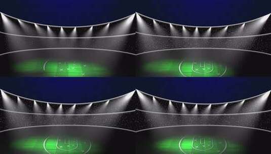 板球战术板动画，舞台灯光在板球绿地上。板高清在线视频素材下载