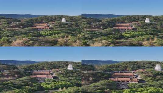 竖屏航拍四川宜宾白塔山东山寺高清在线视频素材下载