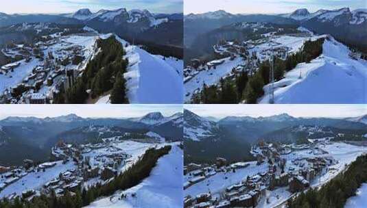 法国阿尔卑斯山的Avoriaz High高清在线视频素材下载