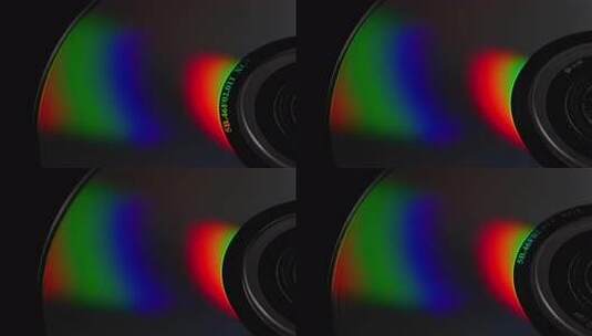 光盘碟片CD彩虹光影变幻读取科技储存刻录高清在线视频素材下载