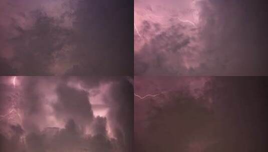 天空中闪电划过景象高清在线视频素材下载