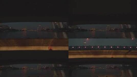 夜景桥水面夜色高清在线视频素材下载