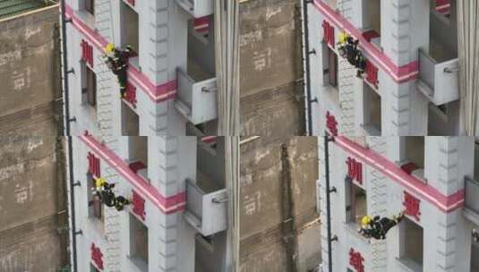 消防爬楼消防训练高清在线视频素材下载