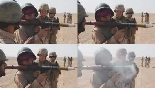 阿富汗军队和美国士兵一起训练高清在线视频素材下载