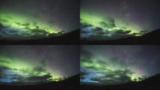 延时拍摄移动的云朵与流星高清在线视频素材下载