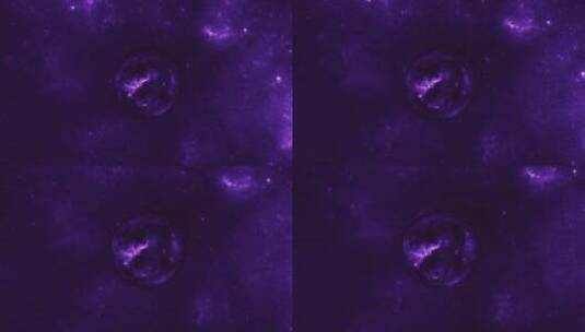紫色行星运行轨迹高清在线视频素材下载