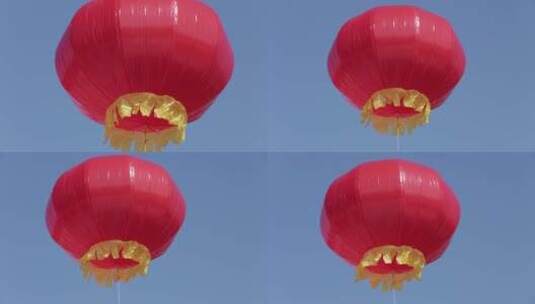 天空中开业庆典的红色气球3高清在线视频素材下载