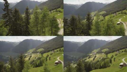 航拍瑞士山景2高清在线视频素材下载