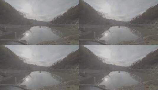 春季北方的湖水潭水高清在线视频素材下载