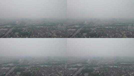 雨雾中的城市高清在线视频素材下载