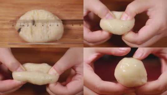 【镜头合集】东北特产黄米豆包高清在线视频素材下载