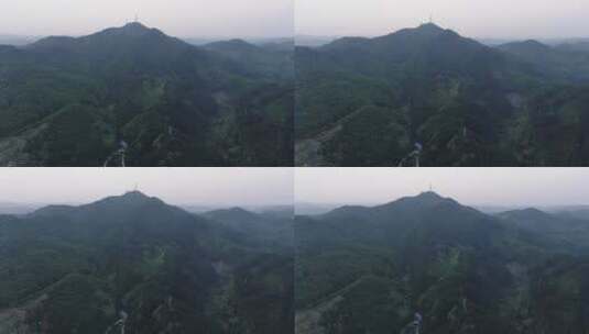 航拍湖南怀化中坡山公园高清在线视频素材下载