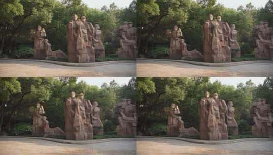 杭州吴山景区浙江革命烈士纪念馆高清在线视频素材下载