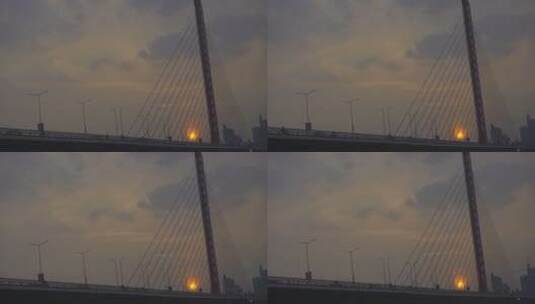 航拍杭州复兴大桥高清在线视频素材下载