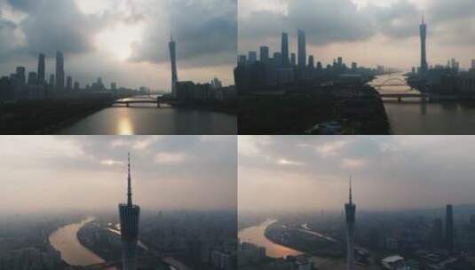 广州城市大景高清在线视频素材下载