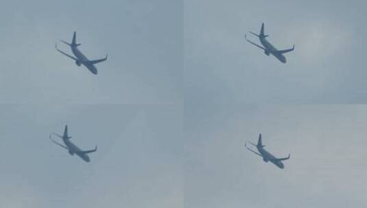 飞机从天上飞过，过场镜头，转场镜头高清在线视频素材下载