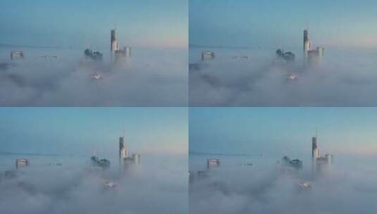 云间的摩天大楼高清在线视频素材下载