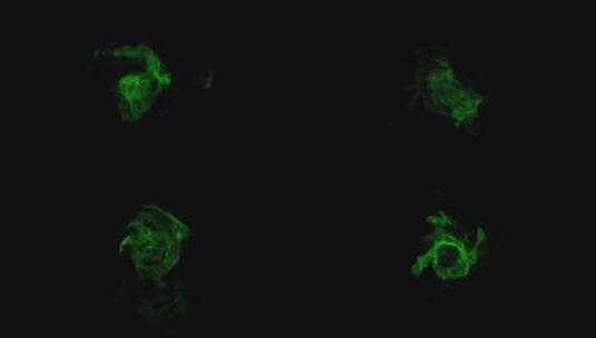 4k神秘绿色火焰扇叶旋转缭绕素材高清在线视频素材下载