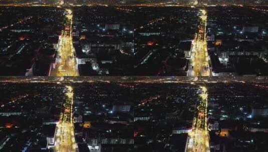 江苏苏州人民路观前街航拍高清在线视频素材下载
