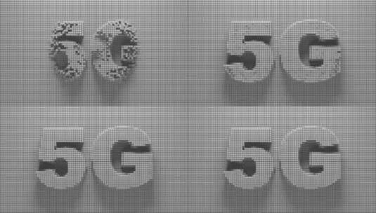 5G立体标志高清在线视频素材下载