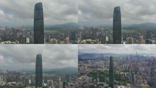 深圳市4K平安金融中心大厦延时航拍高清在线视频素材下载