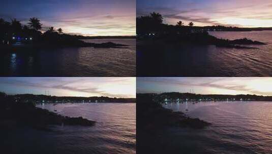 日落时的海边美景高清在线视频素材下载
