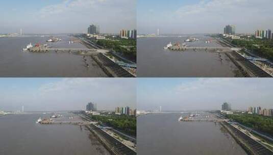 上海吴淞炮台湾湿地森林公园4K航拍原素材高清在线视频素材下载