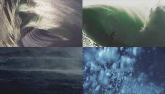 海浪冲浪大浪海面浪花海洋海底波浪冲浪高清在线视频素材下载