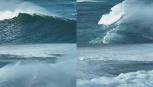 航拍巨大海浪海风海洋冲浪者高清在线视频素材下载