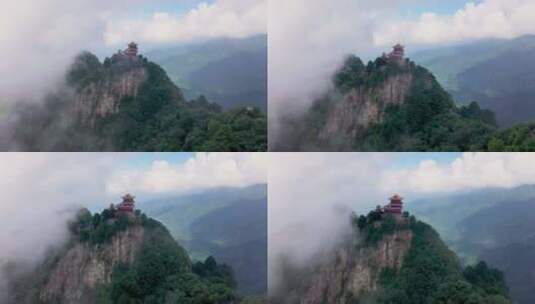 南五台山 钟南山 秦岭 云海 日出 云彩 蓝天高清在线视频素材下载