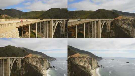 比克斯比克里克桥，加州大苏尔-3高清在线视频素材下载