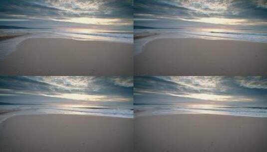 日出时的沙滩高清在线视频素材下载