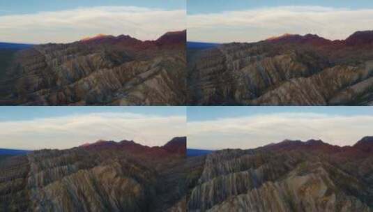 雅丹地貌沟壑航拍高清在线视频素材下载