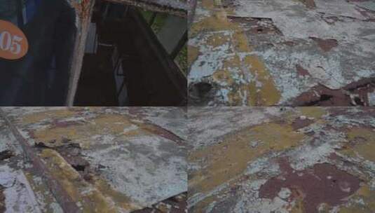 白洋淀破船凄凉诡异残破  生锈 废弃 腐蚀高清在线视频素材下载
