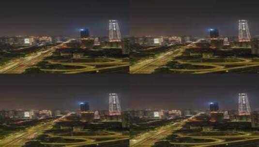 深圳城市夜景车流光轨延时高清在线视频素材下载