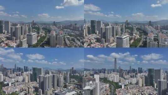 深圳福田高楼大厦航拍高清在线视频素材下载