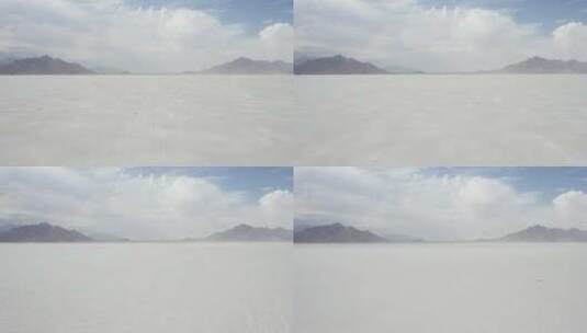 广袤盐湖无人机航拍高清在线视频素材下载