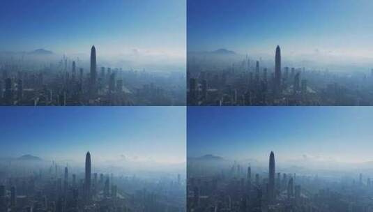 深圳建筑高楼城市风光平安金融中心C高清在线视频素材下载