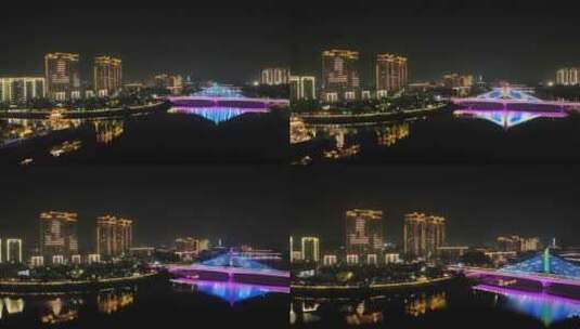 福建省厦门市同安区彩虹桥银湖大桥航拍高清在线视频素材下载