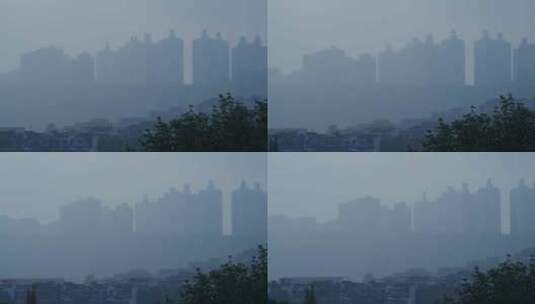 城市风光雾天雾霾高清在线视频素材下载