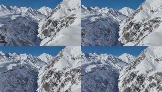 佐治亚州古多里美丽雪山的鸟瞰图高清在线视频素材下载