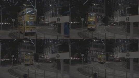 繁华香港街景夜景高清在线视频素材下载