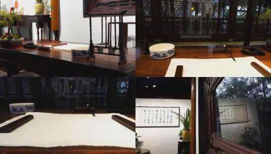（合集）中国传统文化文房四宝中式古风书房高清在线视频素材下载