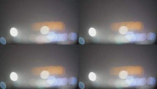模糊光斑夜景画面高清在线视频素材下载