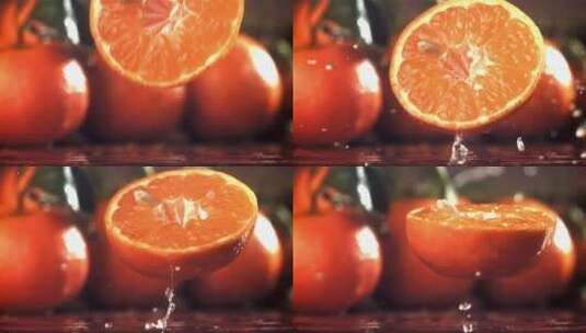 柑橘 桔子特写高清在线视频素材下载
