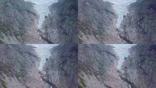 4k风景西藏林芝峡谷里的蓝色冰川高清在线视频素材下载