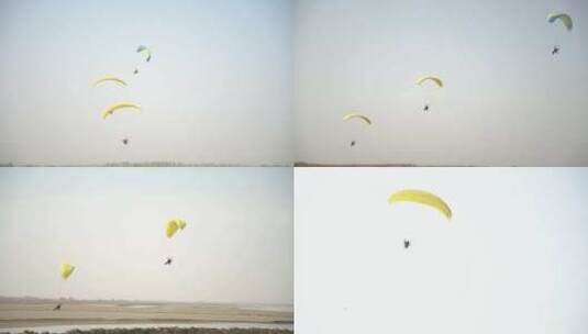 动力滑翔伞高清在线视频素材下载