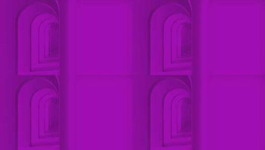 紫拱门走廊高清在线视频素材下载